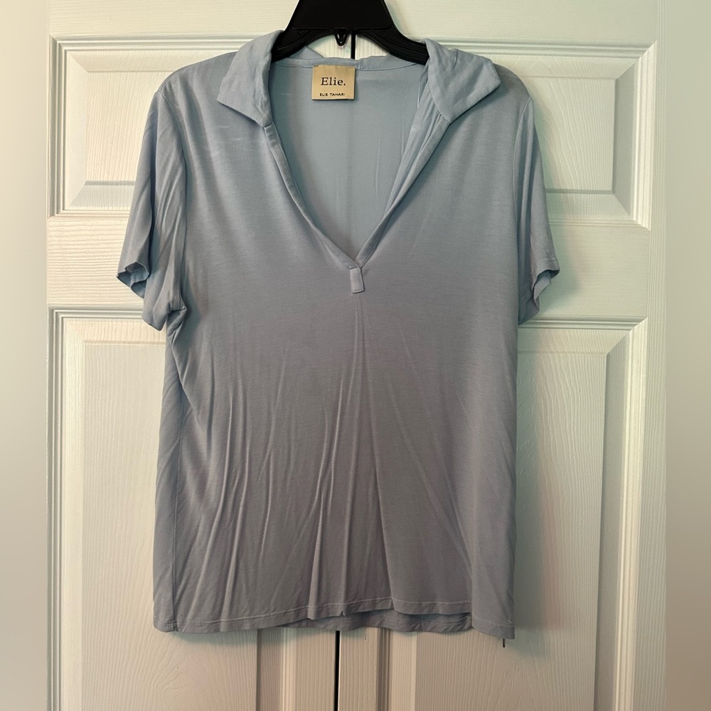 Elie Tahari Blue Polo - women’s size L